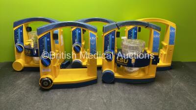 5 x LSU Suction Units with 2 x Cups and 1 x Lid (4 Power Up, 1 No Power, 2 Damaged-See Photos)