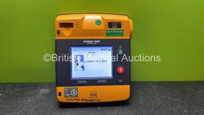 Physio Control Lifepak 1000 Defibrillator (Powers Up with Electrodes Not Connecting Fault when Tested with Stock Battery-Battery Not Included) *SN 42528157*