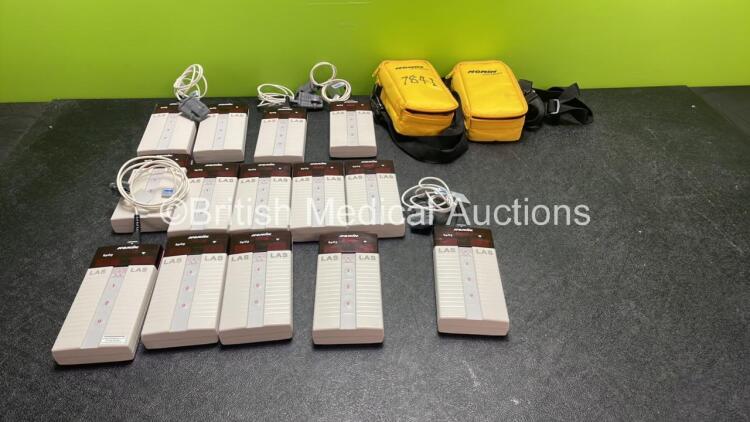 14 x Nonin Model 8500 Pulse Oximeters with 5 x SpO2 Finger Sensors and 2 x Carry Bags (All Untested Due to Missing Batteries) *SN 501562421, 501492336, 501492327, 501492364, 501492359, 501492271, 501492357, 501492273, 501489967, 501492337, 501840737, 5014