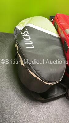 2 x Lucas 2 Chest Compression System Carry Bags and 1 x Large Chest Compression System Carry Bag (Broken Zip-See Photo) - 2