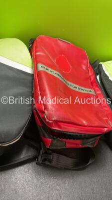 2 x Lucas 2 Chest Compression System Carry Bags and 1 x Large Chest Compression System Carry Bag (Broken Zip-See Photo) - 3