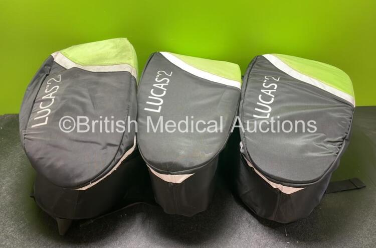 3 x Lucas 2 Chest Compression System Carry Bags