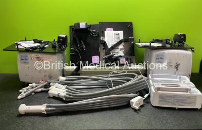 Job Lot Including 4 x Mangar Airflo Compressors, 1 x Mangar ELK Lifting Cushion, 4 x Hoses, 3 x Battery Pack Chargers and 4 x Vehicle Chargers *SN CA035006195, CA035006517, CA035005796, CA035005994*