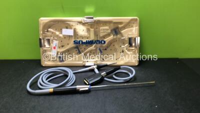 Olympus A50020A 0 Degree Video Laparoscope in Case - Engineer's Report : Optical System - Unable to Check, Insertion Tube - No Fault Found, Light Transmission - No Fault Found