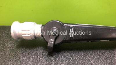 Pentax FNL-10RBS Laryngoscope - Engineer's Report : Optical System - 2 Broken Fibers and Stain on Image, Angulation - No Fault Found, Insertion Tube - Crush and Kink Marks, Light Transmission - No Fault Found, Leak Check - No Fault Found *H115005* - 2