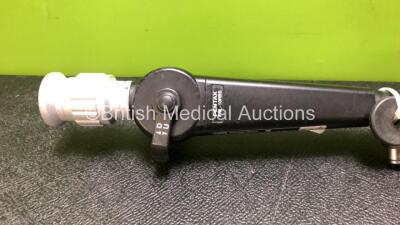 Pentax FNL-10RBS Laryngoscope - Engineer's Report : Optical System - 0 Broken Fibers, Rough Edge on Mask, Angulation - No Fault Found, Insertion Tube - Minor Crush Mark, Light Transmission - No Fault Found, Leak Check - No Fault Found *H115985* - 2