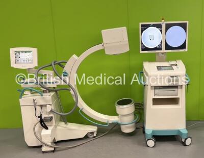 Ziehm Imaging Ziehm Vision C-Arm *Mfd - July 2007* with Dual Flat Screen Image Intensifier with Footswitch, Exposure Trigger, Sony UP-990AD Hybrid Graphic Printer (Powers Up and Exposure Taken) *9399 / FS0188822*