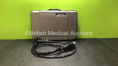 Pentax EC-3490FK Video Colonoscope in Case - Engineer's Report : Optical System - No Fault Found, Angulation - Not Reaching Specification, To Be Adjusted, Insertion Tube - No Fault Found, Light Transmission - No Fault Found, Channels - No Fault Found, Lea