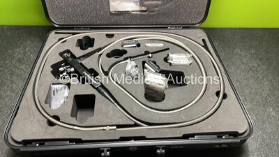 Olympus IF11C5-3000 3 Meter Industrial Fiberscope in Case - Engineer's Report : Optical System - 4 Broken Fibers, Angulation - No Fault Found, Insertion Tube - No Fault Found, Light Guide Tube - No Fault Found, Control Body and Cosmetics - Like New, Other - 2