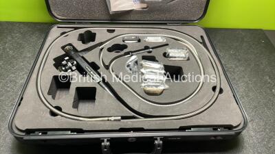 Olympus IF11C5-3000 3 Meter Industrial Fiberscope in Case - Engineer's Report : Optical System - 1 Broken Fiber, Angulation - No Fault Found, Insertion Tube - No Fault Found, Light Guide Tube - No Fault Found, Control Body and Cosmetics - Like New, Other - 2