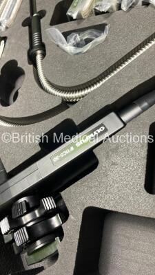 Olympus IF11C5-3000 3 Meter Industrial Fiberscope in Case - Engineer's Report : Optical System - 1 Broken Fiber, Angulation - No Fault Found, Insertion Tube - No Fault Found, Light Guide Tube - No Fault Found, Control Body and Cosmetics - Like New, Other - 3