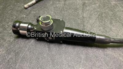 Olympus GFB Gastroscope Camera - Engineer's Report : Optical System - Fluid and Broken Fibres, Angulation - Seized, Insertion Tube - No Fault Found, Light Transmission - Light Bulb with Tip, Channels - No Fault Found, Leak Check - No Fault Found Comments- - 2