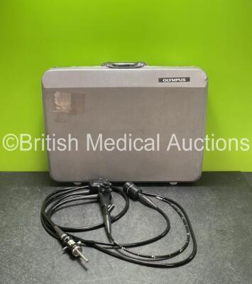 Olympus MH 908 Ultrasonic Probe In Carry Case - Engineer's Report : Optical System - Unable to Check, Angulation - No Fault Found, Insertion Tube - No Fault Found, Light Transmission - Unable to Check, Channels - Unable to Check, Leak Check - Unable to Ch