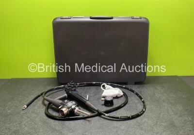 Olympus TJF-260V Video Duodenoscope in Case - Engineer's Report : Optical System - No Fault Found, Angulation - Not Reaching Specification, To Be Adjusted, Insertion Tube - No Fault Found, Light Transmission - No Fault Found, Channels - No Fault Found, Le