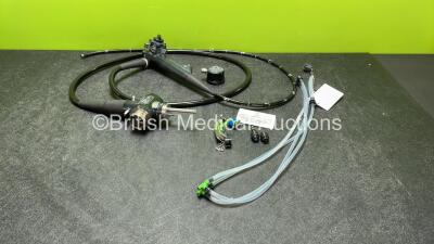 Olympus GIF-XQ260 Video Gastroscope in Case - Engineer's Report : Optical System - No Fault Found, Angulation - Not Reaching Specification, To Be Adjusted, Insertion Tube - Kinks Present, Light Transmission - No Fault Found, Channels - No Fault Found, Lea