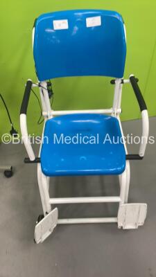 1 x Marsden Wheelchair Weighing Scales, 1 x Sussex Vision Light Box (Powers Up) and 1 x Anetic Aid QA2 Hydraulic Patient Couch with Cushions (Incomplete - See Pictures) - 2