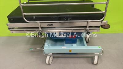 1 x Marsden Wheelchair Weighing Scales, 1 x Sussex Vision Light Box (Powers Up) and 1 x Anetic Aid QA2 Hydraulic Patient Couch with Cushions (Incomplete - See Pictures) - 4