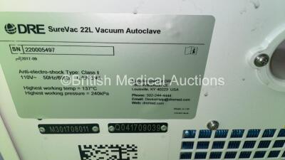 DRE SureVac 22L Vacuum Autoclave (Powers Up) *Mfd 2017* - 3