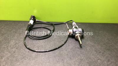 Olympus BF-1T180 Video Bronchoscope - Engineer's Report : Optical System - Unable to Check, Angulation - No Fault Found, Insertion Tube - No Bending Section Rubber, Worn, Light Transmission - No Fault Found, Leak Check - Leak from Insertion Tube *2802258*