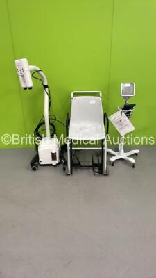 1 x MedRad Injector, 1 x Blood Pressure Meter on Stand and 1 x Seca Wheelchair Weighing Scales