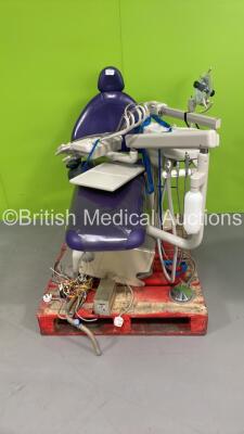 Adec Dental Suite with Chair, Spittoon, Lamp and Delivery Unit (Unable to Power Test Due to Cut Power Supply) *Pallet* (S) *SN D105925*