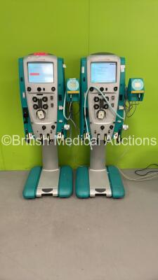 2 x Gambro Prismaflex Dialysis Machines - Software Version 7.21 - Running Hours 11185.66 / 10862.95 with Barkey Autocontrol Units (Powers Up)