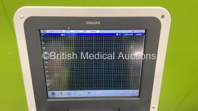 Philips PageWriter TC50 ECG Machine on Stand *Mfd 2018* with 10 Lead ECG Leads (Powers Up with Casing Damage - See Photo) *CNN1841173* - 3