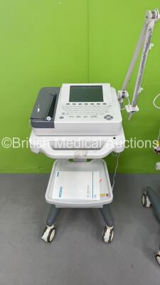 2 x Edan SE-1200 Express ECG Machines on Stands (Both Power Up with Casing Damage - See Photos) *311072-M15A02240001* - 6