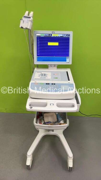 Mortara ELI 380 ECG Machine on Stand with ECG Lead (Powers Up) *116430533903*