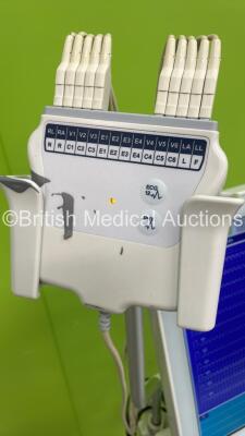 Mortara ELI 380 ECG Machine on Stand with ECG Lead (Powers Up) *116430533903* - 5