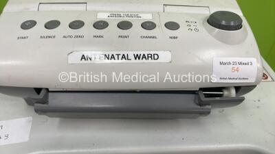 Edan F9 Express Fetal And Maternal Monitor on Stand with 3 x Transducers and Various Leads (No Power - Damage to Casing - See Photo) *S/N 108091-M121010600005* - 2