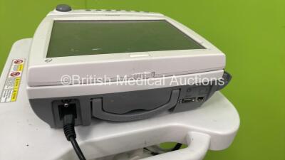 Edan F9 Express Fetal And Maternal Monitor on Stand with 3 x Transducers and Various Leads (No Power - Damage to Casing - See Photo) *S/N 108091-M121010600005* - 3