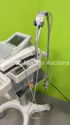 GE MAC 3500 ECG Machine on Stand with ECG Lead (Powers Up) *SCA08031052PA* - 4