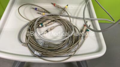 Edan SE-1200 Express ECG Machine on Stand with 10 Lead ECG Leads (Powers Up) *S/N 328026-GY130808630051* - 3