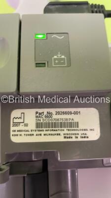 GE MAC 5500 ECG Machine on Stand with ECG Lead (Powers Up) - 4