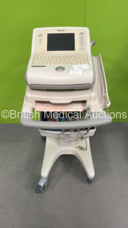 Philips PageWriter Trim III ECG Machine on Stand with 10 Lead ECG Leads (Powers Up) *S/N US205USD0716934*