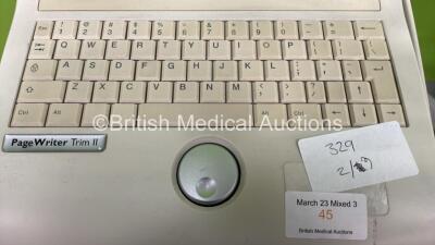 Philips PageWriter Trim III ECG Machine on Stand with 10 Lead ECG Leads (Powers Up) *S/N US205USD0716934* - 2