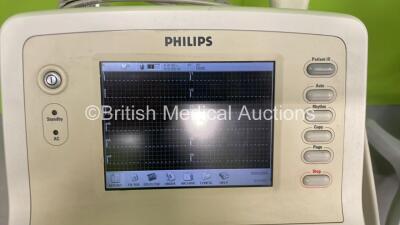 Philips PageWriter Trim III ECG Machine on Stand with 10 Lead ECG Leads (Powers Up) *S/N US205USD0716934* - 3