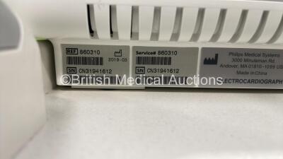 Philips PageWriter TC50 ECG Machine on Stand *Mfd 2019* with 10 Lead ECG Leads (Powers Up) *CN31941612* - 4