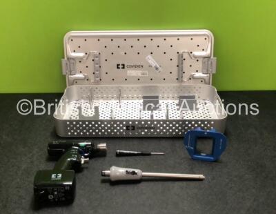 Covidien iDrive Ultra Handpiece Including 1 x Covidien Endo GIA Adapter and 1 x Covidien iDrive Battery Transfer Shield in Metal Tray *SN C2015G047*