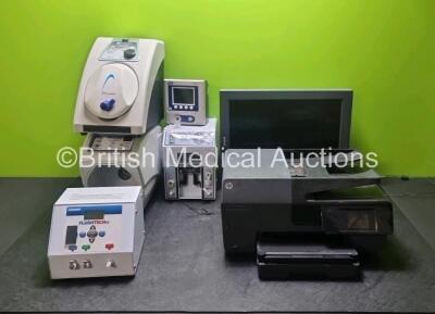 Mixed Lot Including 1 x Conmed System Smoke Evacuator Unit, 1 x ConMed AER Defense Unit, Knight Flushtech GI Unit, 1 x Barco Monitor, 1 x BIS View Monitoring System, 1 x Knight Scopetech Endoscopy Cleaning System and 1 x HP Printer *SN TH5CP810RY / 726003