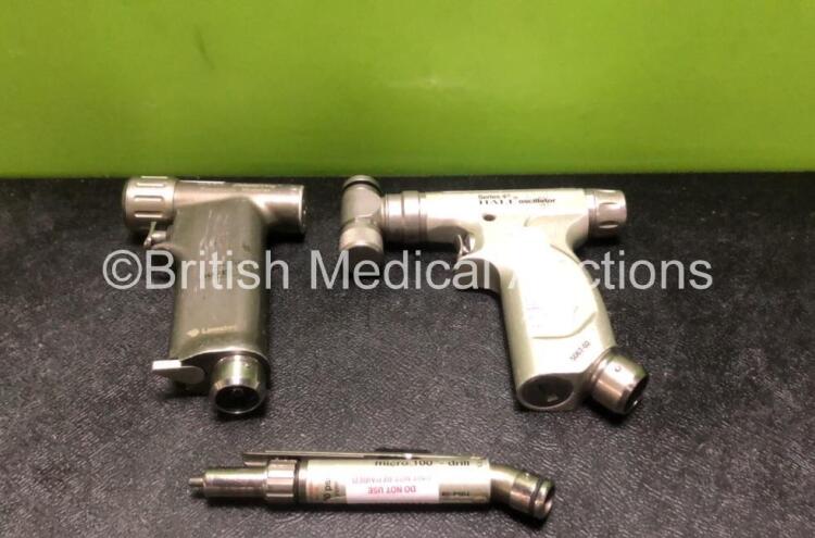 Job Lot Including 1 x Hall PowerPro Pro6150 Pneumatic Modular Handpiece, 1 x Hall 5053-09 Micro 100 Drill Handpiece and 1 x Hall 5067-02 Series 4 Oscillator Handpiece