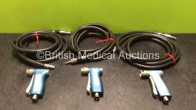 3 x MicroAire Pulse Lavage Ref 5740-100 Handpieces with 3 x Hoses