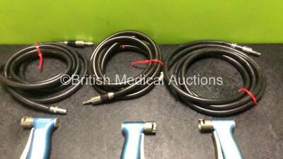 3 x MicroAire Pulse Lavage Ref 5740-100 Handpieces with 3 x Hoses - 5