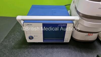 Mixed Lot Including 2 x Pulsion Medical Systems LiMON Systems, 3 x Philips Respironics Innospire Deluxe Nebuliser, 1 x Philips Respironics Porta-Neb, 2 x Welch Allyn BP Guages 1 x Fisher & Paykel MR850AEK (Damage to Casing - See Photo) and 1 x Ohmeda Trus - 2