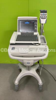 GE MAC 5500 ECG Machine on Stand with 10 Lead ECG Leads (Powers Up)