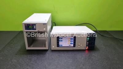 Job Lot Including 1 x ERBE VIO 300 S Electrosurgical / Diathermy Unit Software Version 1.7.10 Romanic and 1 x ERBE Model IES 2 Smoke Evacuation Unit (Both Power Up)