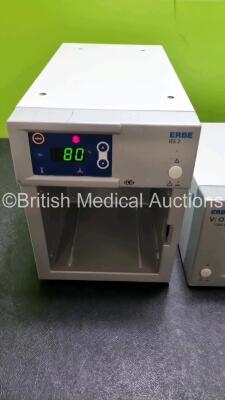 Job Lot Including 1 x ERBE VIO 300 S Electrosurgical / Diathermy Unit Software Version 1.7.10 Romanic and 1 x ERBE Model IES 2 Smoke Evacuation Unit (Both Power Up) - 3