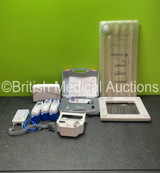 Mixed Lot Including 3 x Covidien Genius 3 Thermometers with Base Units, 1 x Biotronik Reader, 1 x Carefusion Baby CO Meter, 1 x Huntleigh Sonicaid D920 Fetal Monitor, 1 x KanMed Water Mattress and 1 x DeVilbiss Humidifier Unit *SN 72630916, N19762428, N20