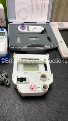 Mixed Lot Including 3 x Covidien Genius 3 Thermometers with Base Units, 1 x Biotronik Reader, 1 x Carefusion Baby CO Meter, 1 x Huntleigh Sonicaid D920 Fetal Monitor, 1 x KanMed Water Mattress and 1 x DeVilbiss Humidifier Unit *SN 72630916, N19762428, N20 - 3